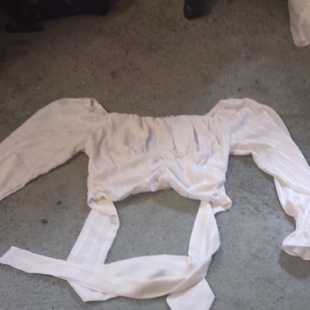 Elegant Cream Long Sleeve Blouse